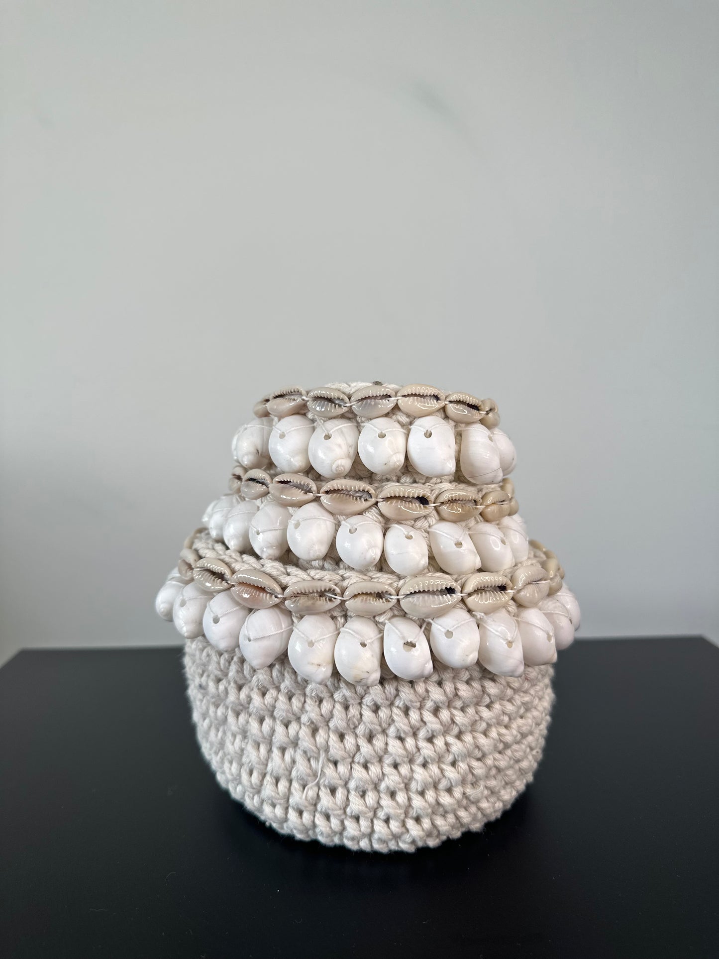 Handmade - schelpen mandjes - set 3
