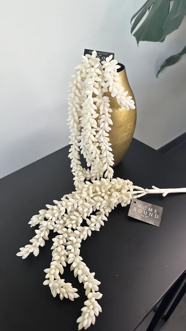 Set gouden vaas en decoratietak